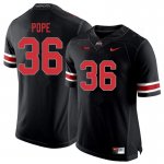 Men's Ohio State Buckeyes #36 K'Vaughan Pope Blackout Nike NCAA College Football Jersey New Year XDS5344GW